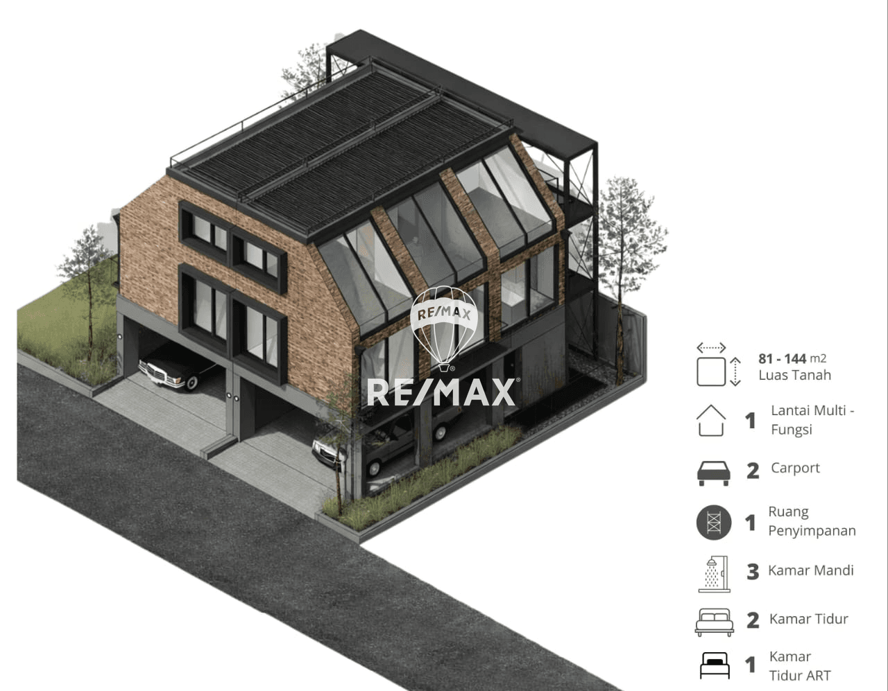 DIJUAL RUMAH TYPE LOFT DI CLUSTER TANJUNG BARAT, TB SIMATUPANG - JAKSEL